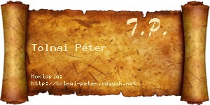 Tolnai Péter névjegykártya